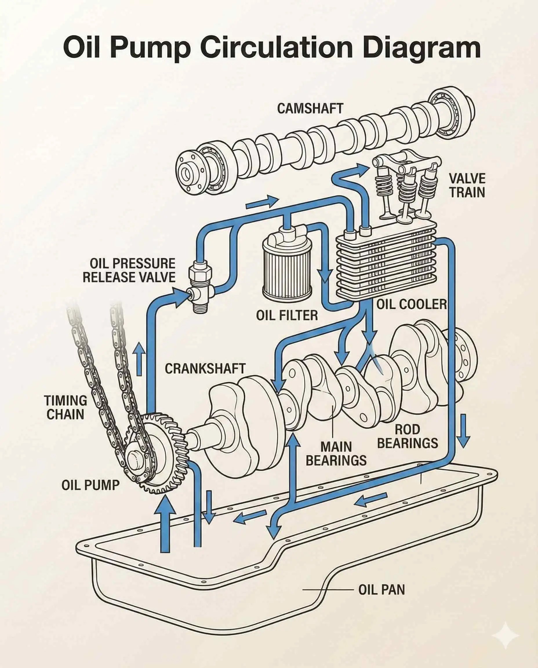 Oil Pump Circulation Diagram: Engine Lubrication System Explained