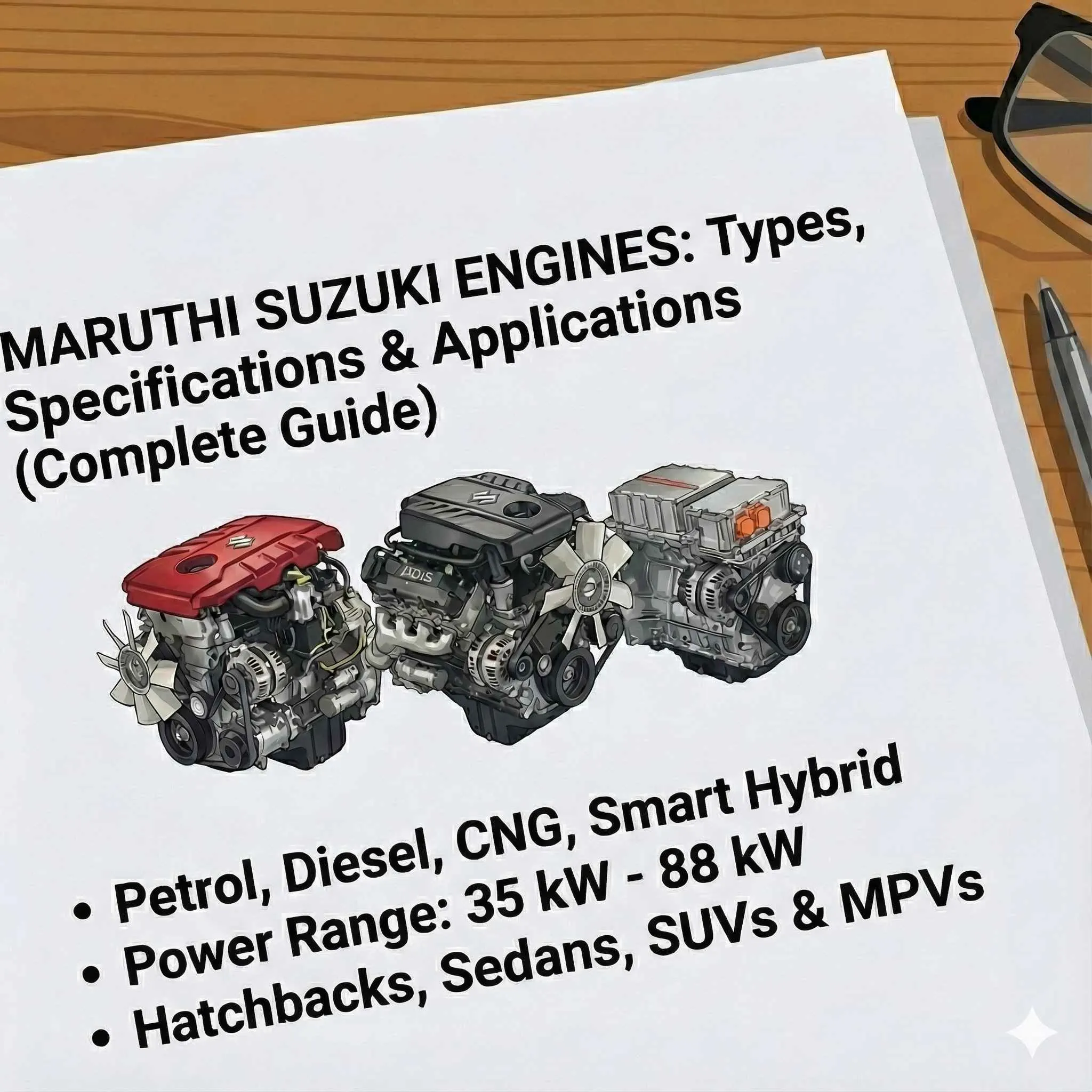 Maruti Suzuki Engines: Types, Specifications & Applications (Complete Guide)